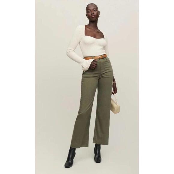 Reformation Pants - Reformation Emma High Rise Wide Leg Jeans in Kalamata Size 29
